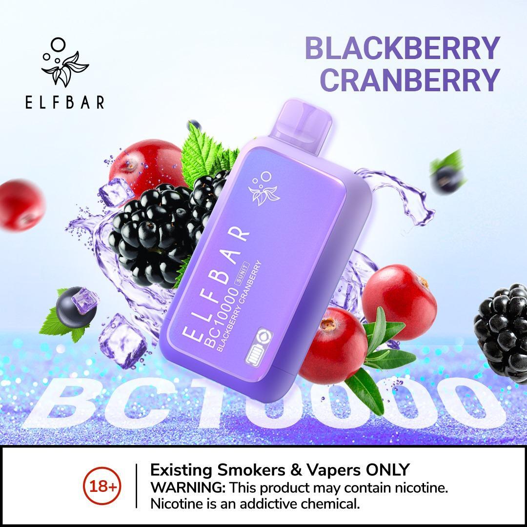 ELF BAR 10000 PUFFS POD SYSTEM 2% BLACKBERRY CRANBERRY