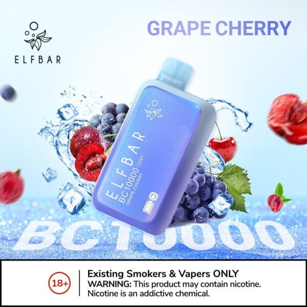 ELF BAR 10000 PUFFS POD SYSTEM 2% GRAPE CHERRY