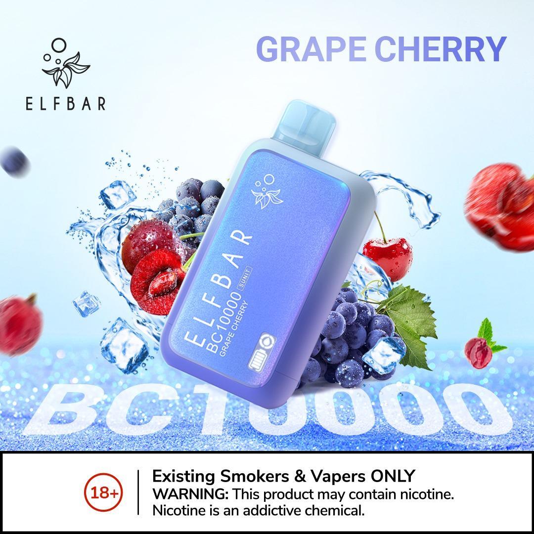 ELF BAR 10000 PUFFS POD SYSTEM 2% GRAPE CHERRY