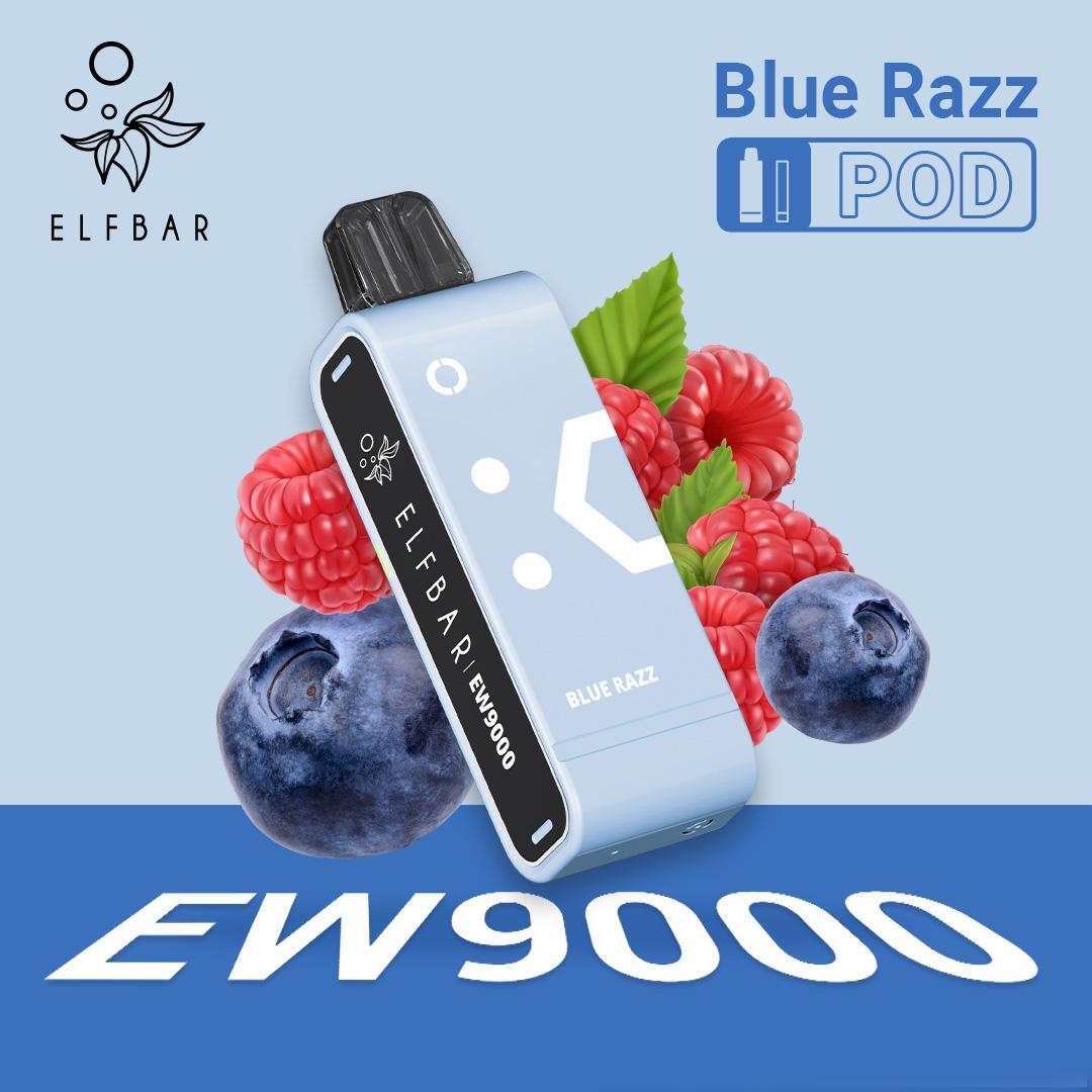 ELF BAR 9000 PUFFS 5% BLUE RAZZ