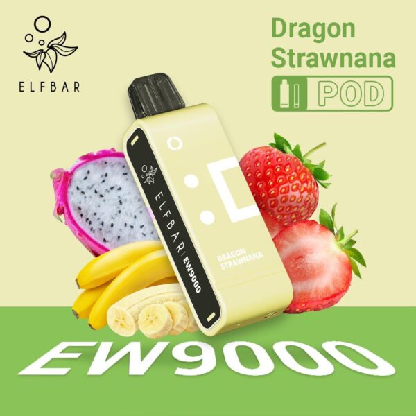 ELF BAR 9000 PUFFS 5% DRAGON STRAWNANA