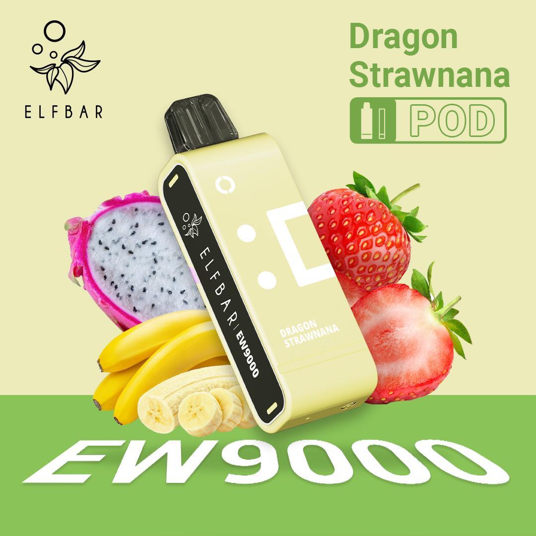ELF BAR 9000 PUFFS 5% DRAGON STRAWNANA