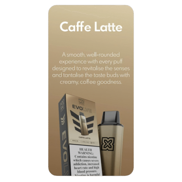 POD SALT EVOLVE CAFFE LATTE 20MG/ML-6000 PUFFS