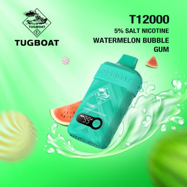 TUGBOAT 5% 12000 WATERMELON BUBBLE GUM
