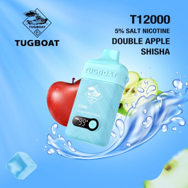 TUGBOAT 5% 12000 DOUBLE APPLE SHISHA