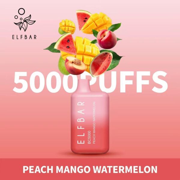 ELFBAR 2% 5000 PEACH MANGO WATERMELON