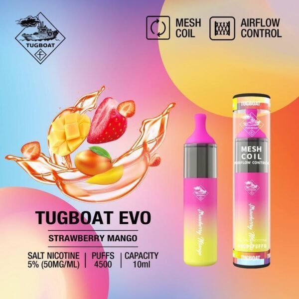 TUGBOAT EVO 5% 4500 STRAWBERRY MANGO