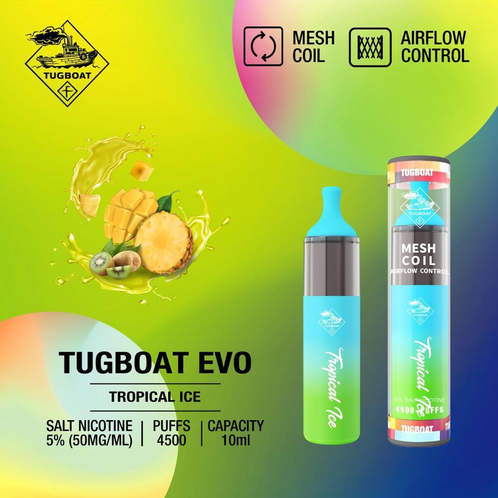 TUGBOAT EVO 5% 4500 TROPICAL ICE