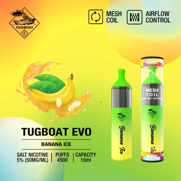 TUGBOAT EVO 5% 4500 BANANA ICE