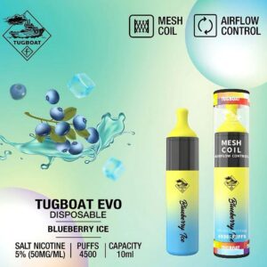 TUGBOAT EVO 5% 4500 BLUEBERRY ICE