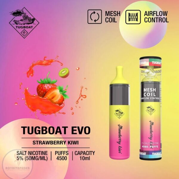 TUGBOAT EVO 5% 4500 STRAWBERRY KIWI