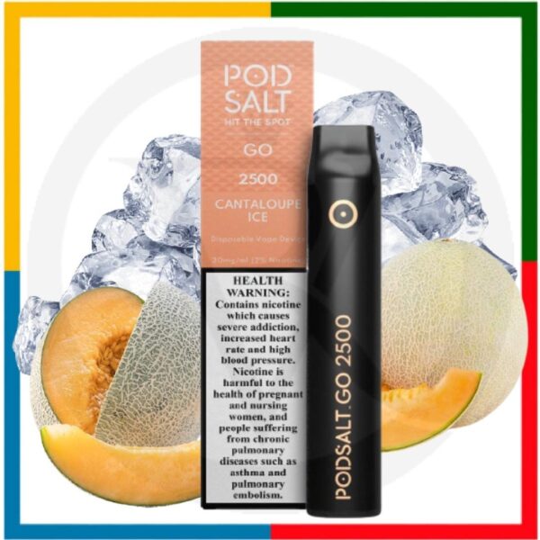 POD SALT GO DISPOSABLE 2500 CANTALOUPE ICE