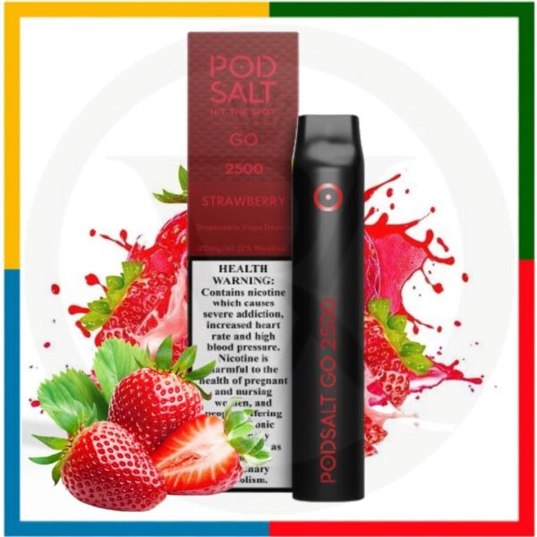 POD SALT GO DISPOSABLE 2500 STRAWBERRY