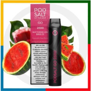 POD SALT GO DISPOSABLE 2500 WATERMELON BREEZE