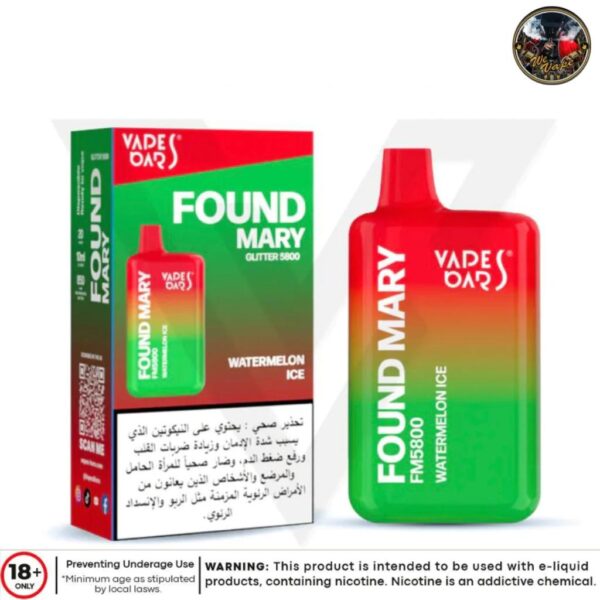FOUND MARY FM 5800 PUFFS 20MG DISPOSABLE VAPE WATERMELON ICE
