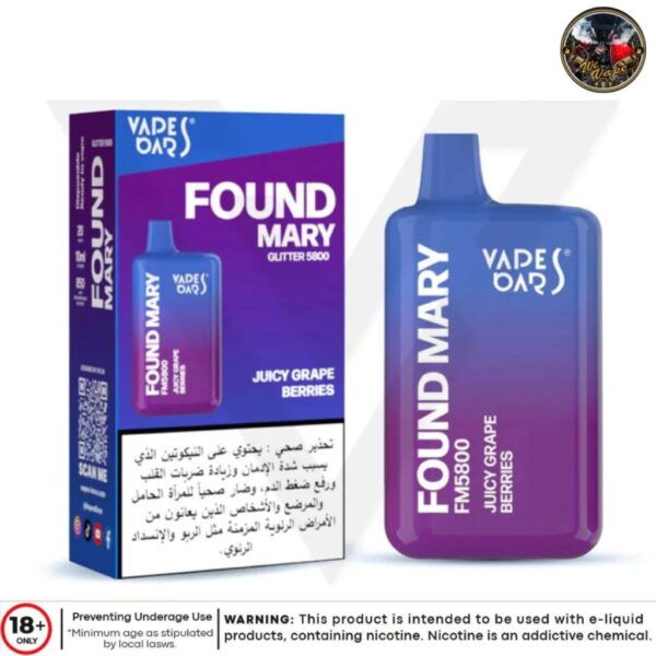 FOUND MARY FM 5800 PUFFS 20MG DISPOSABLE JUICY GRAPE BERRIES