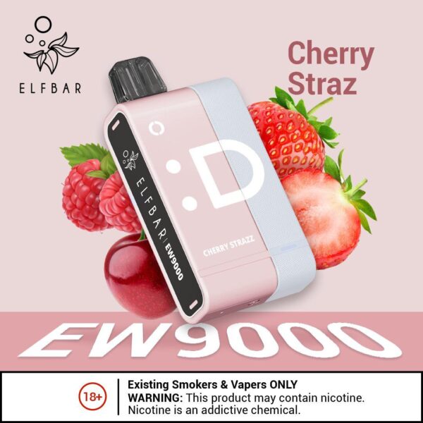 ELF BAR 9000 PUFFS POD SYSTEM 5% CHERRY STRAZ