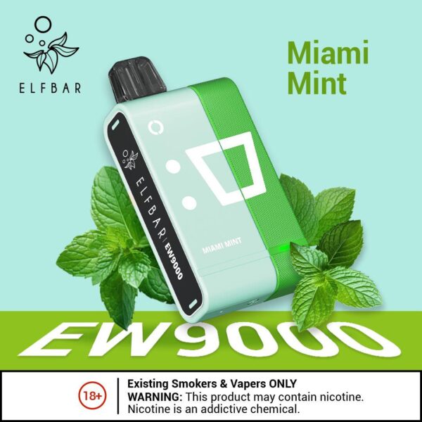 ELF BAR 9000 PUFFS POD SYSTEM 5% MIAMI MINT
