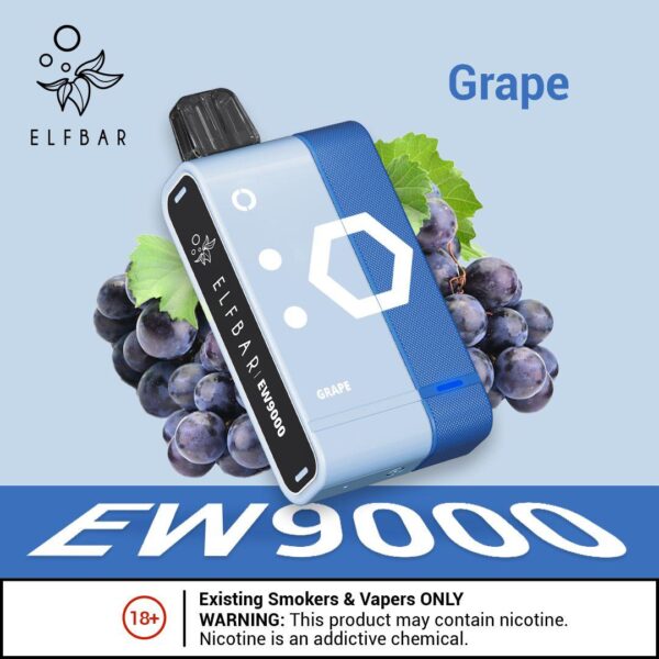ELF BAR 9000 PUFFS POD SYSTEM 5% GRAPE