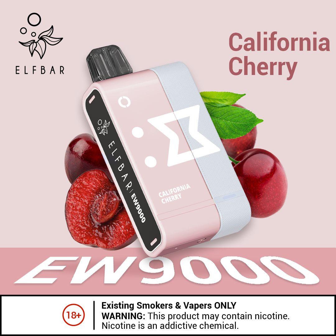 ELF BAR 9000 PUFFS POD SYSTEM 5% CALIFORNIA CHERRY