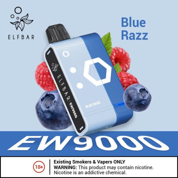 ELF BAR 9000 PUFFS POD SYSTEM 5% BLUE RAZZ