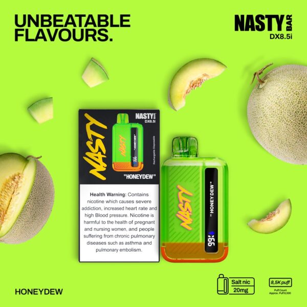 NASTY 2% 8500 PUFFS HONEYDEW