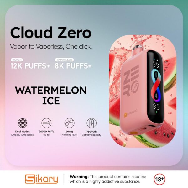 Sikary Cloud Zero – Watermelon Ice
