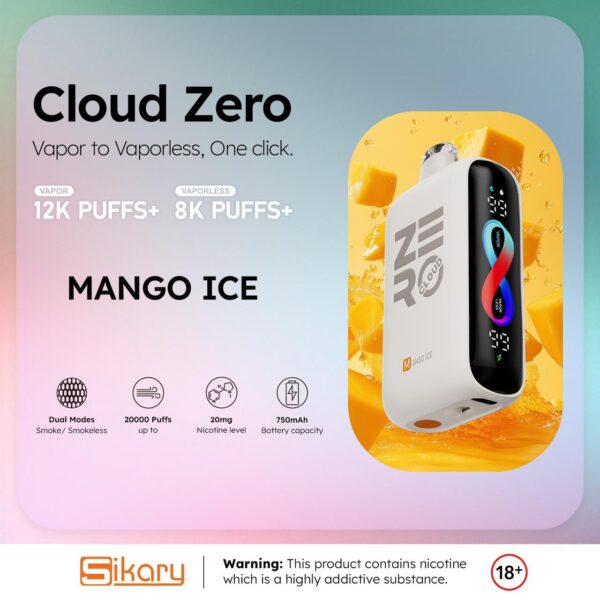 Sikary Cloud Zero – Mango Ice