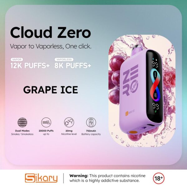 Sikary Cloud Zero – Grape Ice