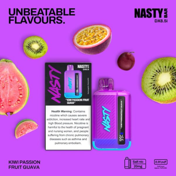 Nasty Bar DX8.5i – Kiwi Passion Fruit Guava